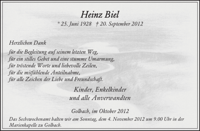  Traueranzeige für Kinder und vom 31.10.2012 aus WochenSpiegel