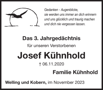 Traueranzeige von Josef Kühnhold von Wochenspiegel