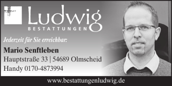 Traueranzeige von Mario Senftleben von Wochenspiegel