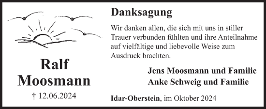 Traueranzeige von Ralf Moosmann von WochenSpiegel
