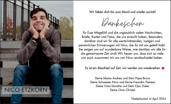 Traueranzeige von Nico Etzkorn von WochenSpiegel