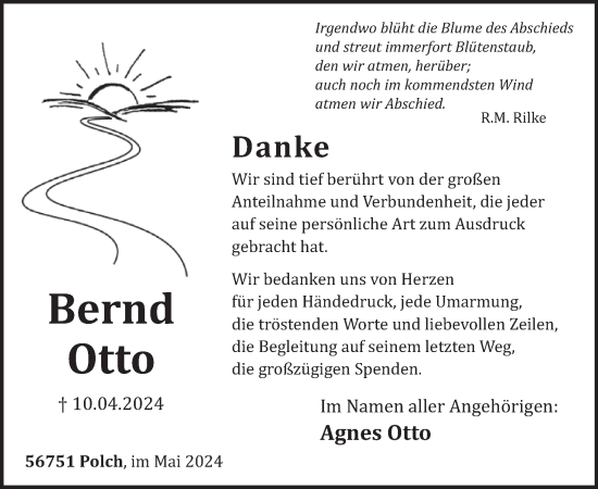 Traueranzeige von Bernd Otto von WochenSpiegel