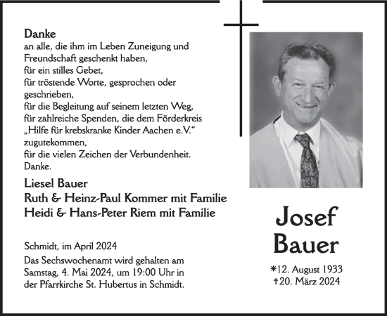 Traueranzeige von Liesel Bauer von WochenSpiegel