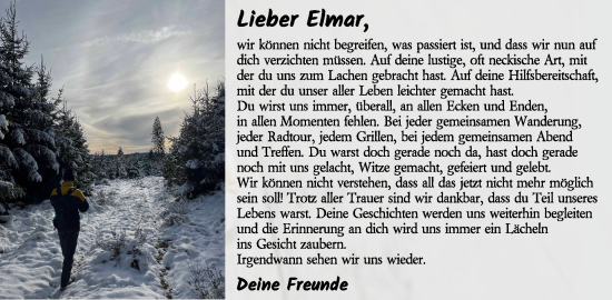 Traueranzeige von Elmar Pohl von WochenSpiegel