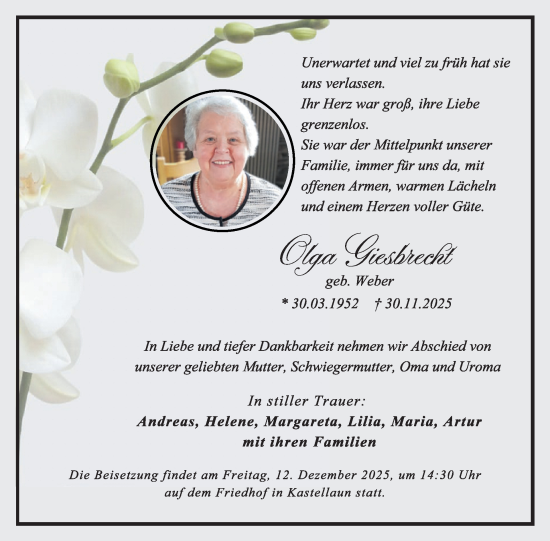 Traueranzeige von Eva Ginstreich von WochenSpiegel