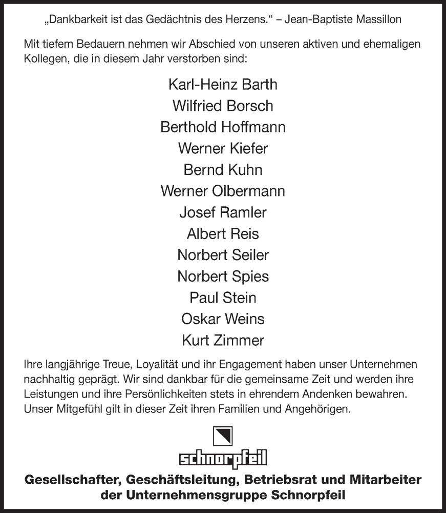  Traueranzeige für Karl-Heinz Barth vom 31.12.2025 aus WochenSpiegel