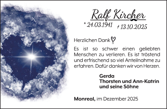 Traueranzeige von Ralf Kircher von WochenSpiegel
