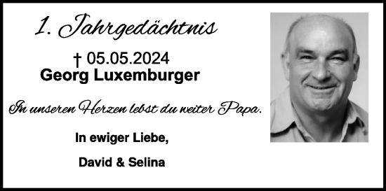 Traueranzeige von Georg Luxemburger von WochenSpiegel