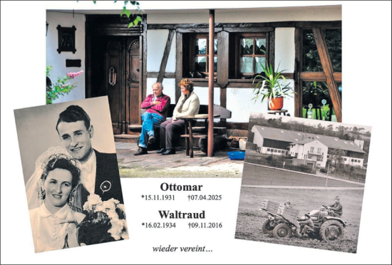 Traueranzeige von Waltraud und Ottomar Mayer von WochenSpiegel