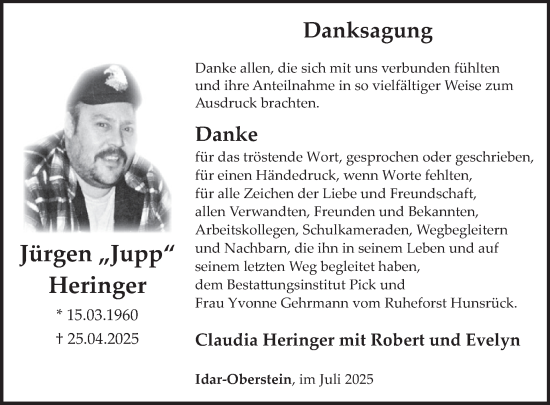 Traueranzeige von Jürgen Heringer von WochenSpiegel