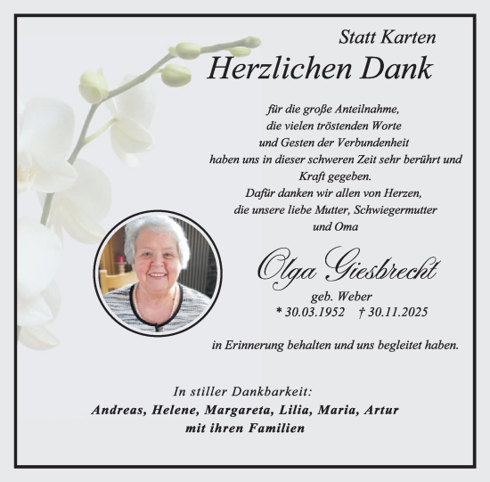 Traueranzeige von Cora Gstrein von WochenSpiegel