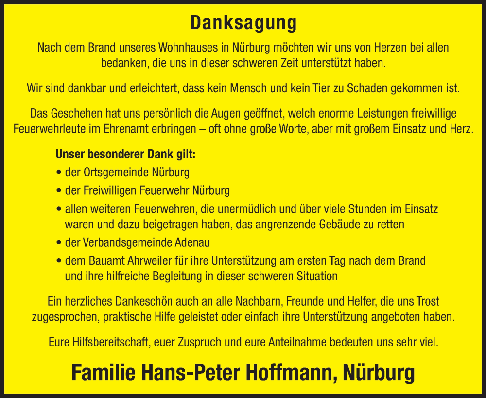  Traueranzeige für Danksagung  vom 10.01.2026 aus WochenSpiegel